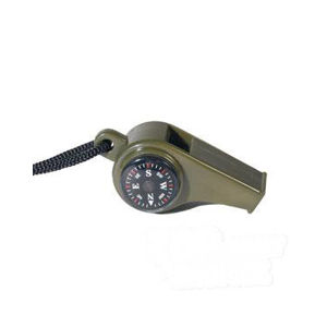 Survival píšťalka s kompasem a teploměrem Mil-Tec® - oliv