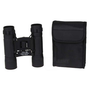 Binokulární kapesní dalekohled MFH® univerzální 10x 25 - černý (Barva: Černá)