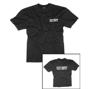 Bavlněné SECURITY tričko II Mil-Tec® - černé  (Velikost: XL)