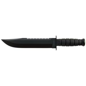 Nůž s pevnou čepelí KA-BAR® 2211 - Big Brother s rukojetí Kraton® se zubatým ostřím na hřbetu (Barva: Černá)