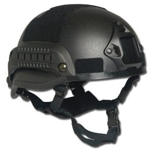 US bojová helma MICH 2002 RAIL Mil-Tec® - černá (Barva: Černá)