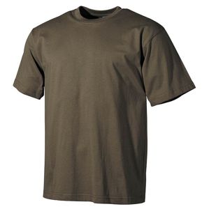Bavlněné tričko US army MFH® s krátkým rukávem - oliv (Barva: Olive Green, Velikost: M)