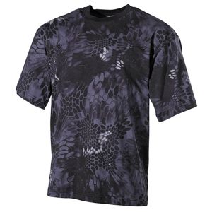 Bavlněné tričko US army MFH® s krátkým rukávem - Snake černá (Barva: Černá, Velikost: XL)