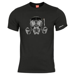 Pánské tričko PENTAGON® Gas mask - černé (Barva: Černá, Velikost: XL)