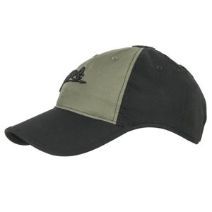 Kšiltovka “baseballka“ HELIKON-TEX® Logo Cap Rip Stop - černá, zelená (Barva: Černá / zelená)