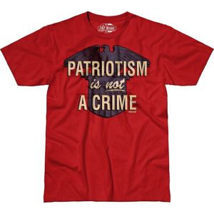 Pánské tričko 7.62 Design® Patriotism is not a Crime - červené (Velikost: S)