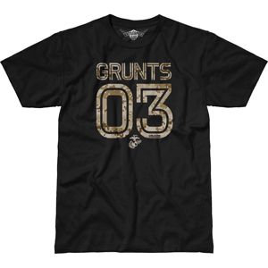 Pánské tričko 7.62 Design® USMC 03 Grunts - černé (Velikost: S)