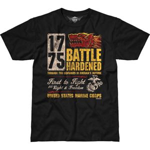 Pánské tričko 7.62 Design® USMC Battle Hardened - černé (Velikost: S)