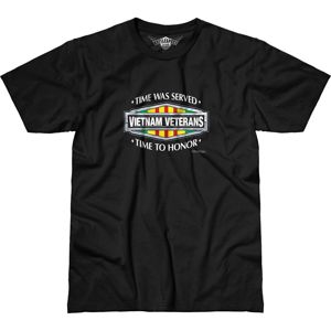 Pánské tričko 7.62 Design® Vietnam Veterans Time Served - černé (Velikost: M)