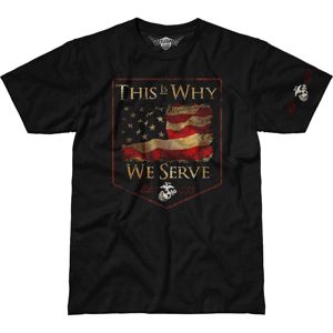 Pánské tričko 7.62 Design® USMC This Is Why We Serve - černé (Velikost: S)