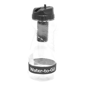 Lahev s filtrem Water-to-Go™ GO! 50 cl - černá (Barva: Černá)