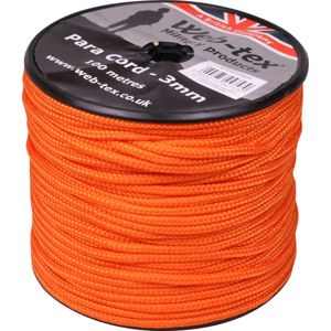 Padáková šňůra - paracord na cívce Web-tex® 3 mm, 100 metrů - oranžový (Barva: Oranžová)