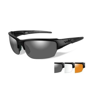 Střelecké brýle Wiley X® Saint, sada - černý rámeček, sada - čiré, kouřově šedé a oranžové Light Rust čočky (Barva: Černá, Čočky: Čiré + Kouřově šedé 