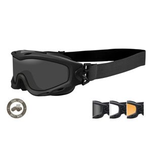 Taktické ochranné brýle Wiley X® Spear Dual - černý rámeček, sada - čiré, kouřově šedé a oranžové Light Rust čočky (Barva: Černá, Čočky: Čiré + Kouřov
