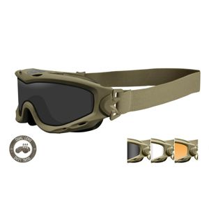 Taktické ochranné brýle Wiley X® Spear Dual - khaki rámeček, sada - čiré, kouřově šedé a oranžové Light Rust čočky (Barva: Khaki, Čočky: Čiré + Kouřov