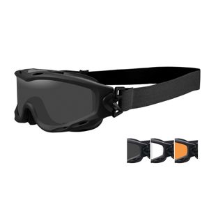 Taktické ochranné brýle Wiley X® Spear - černý rámeček, sada - čiré, kouřově šedé a oranžové Light Rust čočky (Barva: Černá, Čočky: Čiré + Kouřově šed