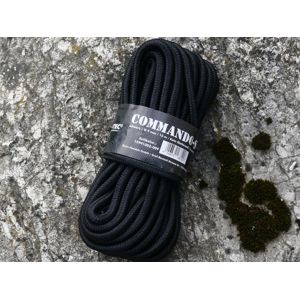 Commando lano Mil-Tec® - 9mm x 15m - černé (Barva: Černá)