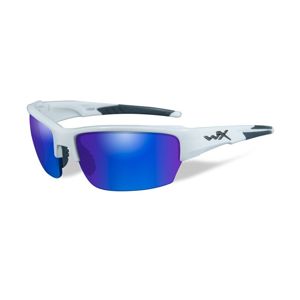 Střelecké brýle Wiley X® Saint - bílý rámeček, modrozelené zrcadlové čočky polarizované (Barva: Bílá, Čočky: Modrozelené zrcadlové polarizované)