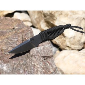 Nůž s pevnou čepelí ANV® P100 - černý (Barva: Černá)