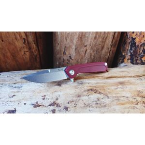 Zavírací nůž ANV® Z100 G10 Liner Lock – Červená rukojeť, šedá čepel - Stone Wash (Barva: Červená, Varianta: Šedá čepel – Stone Wash)