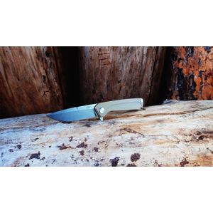 Zavírací nůž ANV® Z100 G10 Liner Lock – Coyote rukojeť, šedá čepel - Stone Wash (Barva: Coyote, Varianta: Šedá čepel – Stone Wash)