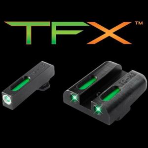 Mířidla TFX Tritium / Fiber-Optic Truglo® - Glock® Low Set – Černá (Barva: Černá)