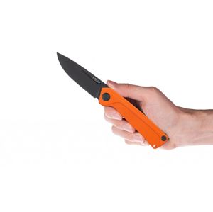 Zavírací nůž Z200 G10 Liner Lock ANV® - barva rukojeti: oranžová, DLC černá čepel (Barva: Oranžová, Varianta: DLC ČERNÁ ČEPEL)