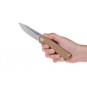 Zavírací nůž Z200 G10 Liner Lock ANV® - barva rukojeti: písková, šedá čepel - Stone wash (Barva: Písková, Varianta: ŠEDÁ ČEPEL - STONE WASH )