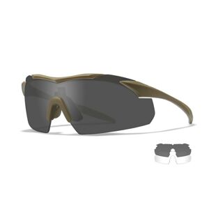 Střelecké brýle Vapor 2.5 Wiley X®, 2 skla – Čiré + Kouřově šedé, Khaki (Barva: Khaki, Čočky: Čiré + Kouřově šedé)