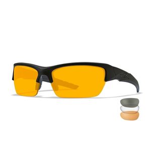 Sportovní brýle Valor Wiley X®, 3 skla (Barva: Černá, Čočky: Čiré + Kouřově šedé + Oranžové Light Rust)