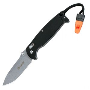 Zavírací nůž G7412 Ganzo® – Stříbrná čepel – Satin, Černá (Barva: Černá, Varianta: Stříbrná čepel – Satin)