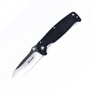 Zavírací nůž G742-1 Ganzo® – Stříbrná čepel – Satin, Černá (Barva: Černá, Varianta: Stříbrná čepel – Satin)