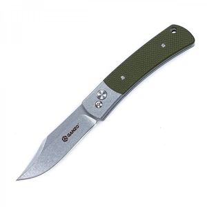Zavírací nůž G747-2 Ganzo® – Stříbrná čepel – Satin, Zelená (Barva: Zelená, Varianta: Stříbrná čepel – Satin)