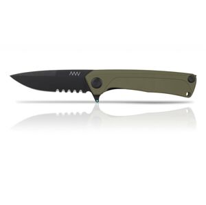 Zavírací nůž ANV® Z100 / kombinované ostří / G10 Liner Lock, Oliv – DLC ČERNÁ ČEPEL (Barva: Olive Green, Varianta: DLC ČERNÁ ČEPEL)