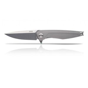 Zavírací nůž ANV® Z300 Titanium Frame Lock – ŠEDÁ ČEPEL - STONE WASH  (Barva: Grey, Varianta: ŠEDÁ ČEPEL - STONE WASH )
