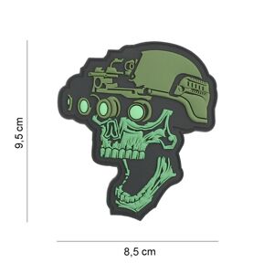 Patch Night Vision Skull 101INC® – Zelená (Barva: Zelená)