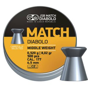Diabolky Yellow Match Middle Weight 4.5 mm JSB® / 500 ks (Barva: Vícebarevná)