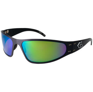 Sluneční brýle Wraptor Polarized Gatorz® – Brown Polarized w/ Green Mirror, Černá (Barva: Černá, Čočky: Brown Polarized w/ Green Mirror)