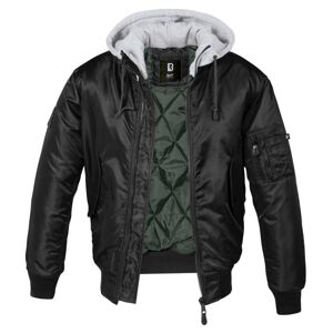 Zimní bunda MA1 Sweat Hooded Brandit® – Černá / šedá (Barva: Černá / šedá, Velikost: XXL)