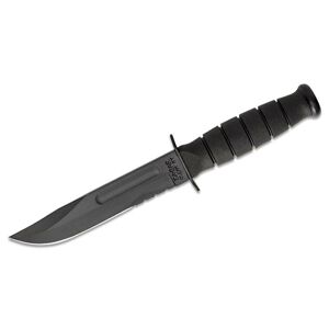 Nůž s pevnou čepelí Short KA-BAR®, kombinované ostří – Černá čepel, Černá (Barva: Černá, Varianta: Černá čepel)
