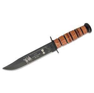Nůž s pevnou čepelí US Army Vietnam KA-BAR® – Černá čepel, Hnědá (Barva: Hnědá, Varianta: Černá čepel)