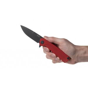 Zavírací nůž ANV® Z100 G10 Liner Lock – Červená rukojeť, černá čepel - DLC (Barva: Červená, Varianta: Černá čepel - DLC)