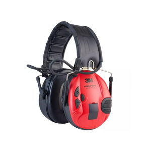 Elektronická ochranná sluchátka 3M® PELTOR® SportTac™ Slimline – Černá / červená (Barva: Černá / červená)
