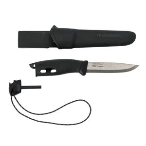 Nůž Companion Spark (S) Morakniv® – Stříbrná čepel – Satin, Černá (Barva: Černá, Varianta: Stříbrná čepel – Satin)