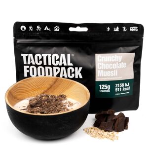 Dehydrované jídlo křupavé čokoládové müsli Tactical Foodpack® (Barva: Černá)
