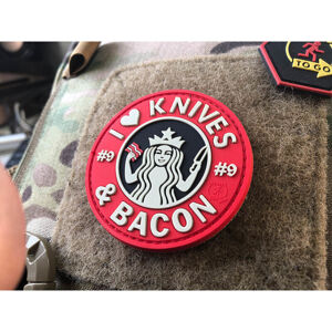 Nášivka #9 I love Knives and Bacon JTG® – Vícebarevná (Barva: Vícebarevná)
