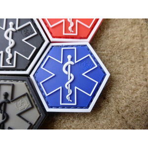 Nášivka Paramedic Hexagon JTG® – Modrá (Barva: Modrá)