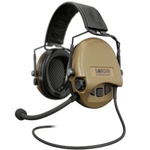 Elektronické chrániče sluchu Supreme Mil-Spec CC Slim Sordin®, s mikrofonem – Písková (Barva: Písková)