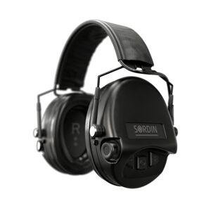 Elektronické chrániče sluchu Supreme Mil-Spec AUX SFA Sordin® – Černá (Barva: Černá)