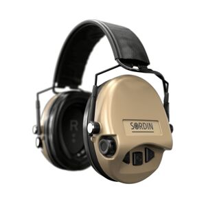 Elektronické chrániče sluchu Supreme Mil-Spec AUX SFA Sordin® – Písková (Barva: Písková)
